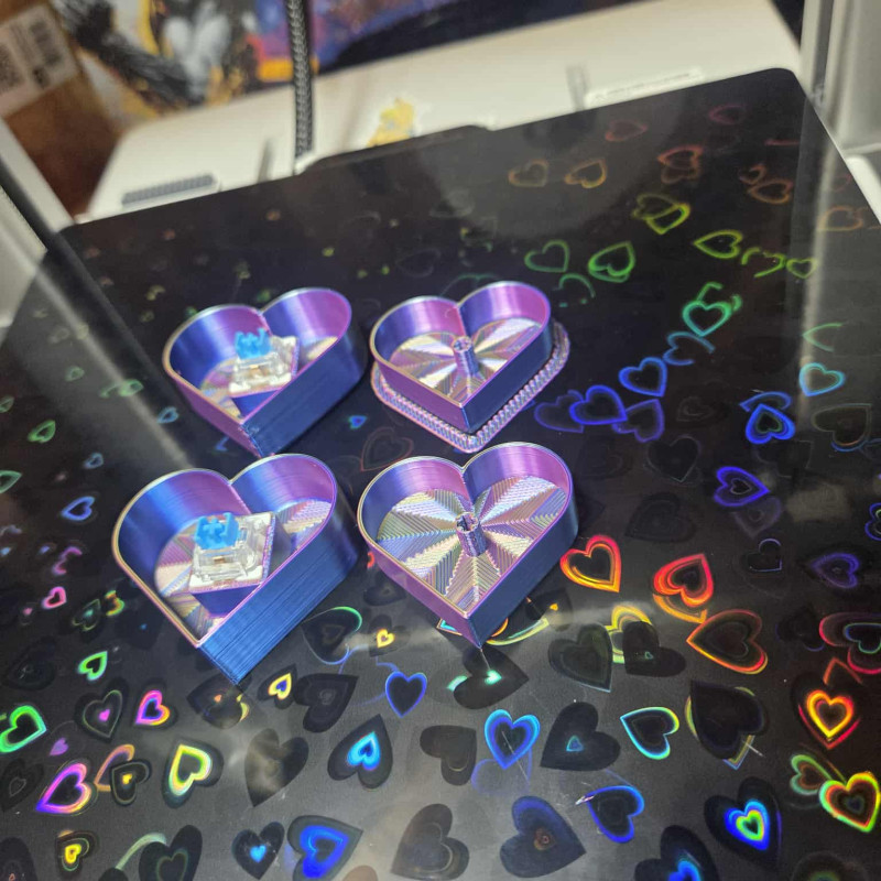 Kalp Şekilli Fidget Buton - Stres Giderici 3D Baskı Oyuncak