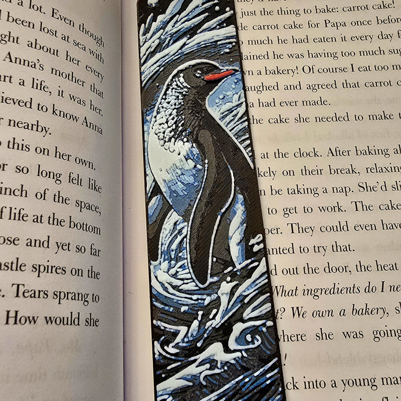 Penguen Kitap Ayracı - 3D Baskılı Tux & Tex Tasarımı