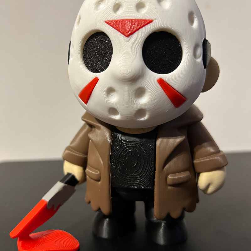 Jason Voorhees 3D Baskılı Korku Figürü - Halloween Dekorasyon