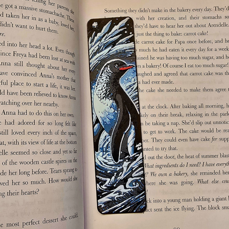 Penguen Kitap Ayracı - 3D Baskılı Tux & Tex Tasarımı