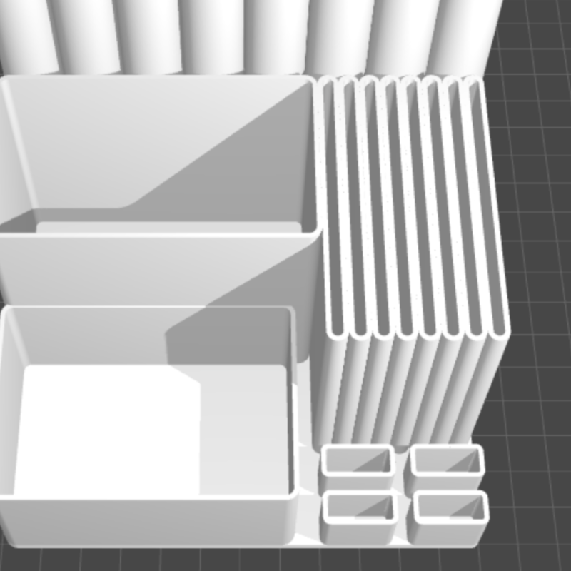 3D Baskı Masa Organizatörü - Kalem, USB ve Kart Tutucu