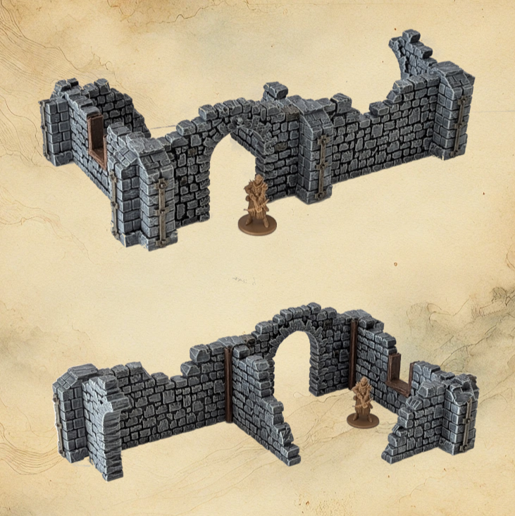 Unutulmuş Harabeler Ruine V4A - 3D Baskı Mimari Modül Seti