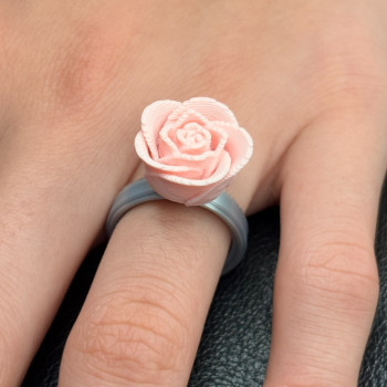 Sevgi Dolu Çocuk Gül Yüzük - 3D Baskı Özel Tasarım