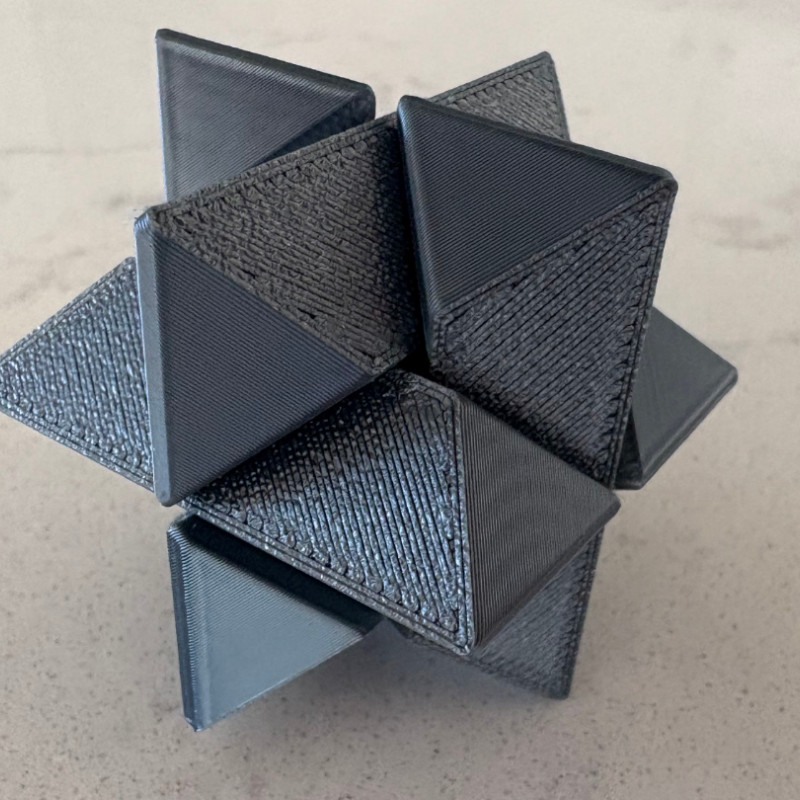 3D Geometrik Zeka Bulmacası Yıldız Küp - Zihin Açıcı Puzzle