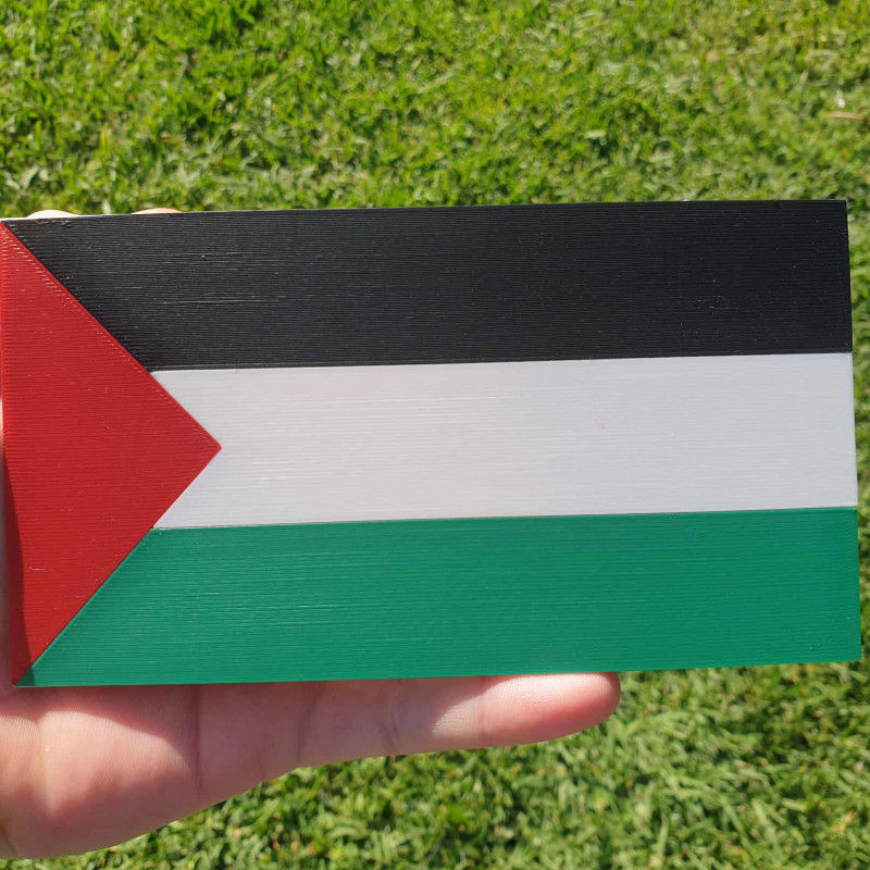 Filistin Bayrağı 3D Baskı Dekoratif Plaket - Özgün Tasarım