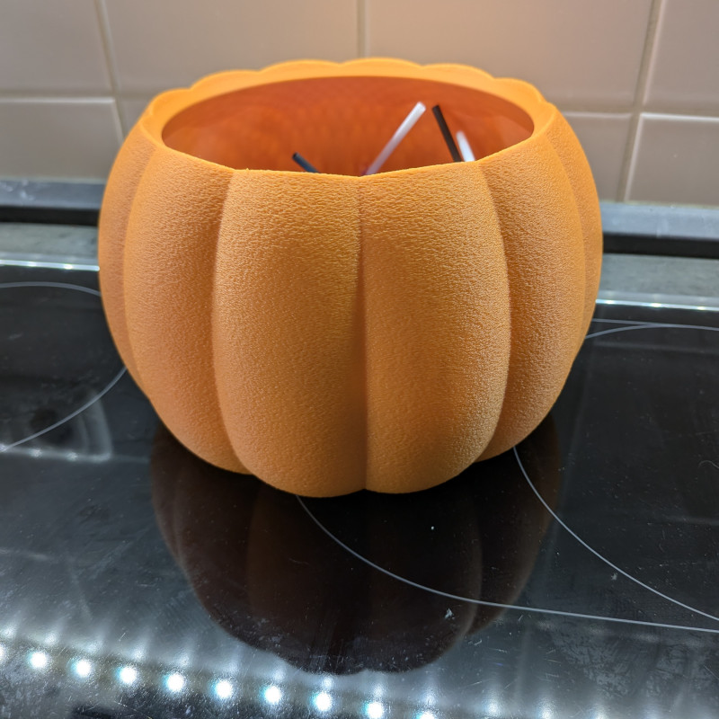 Şık Balkabağı Kasesi - 3D Baskı Dekorasyon - PLA Malzeme