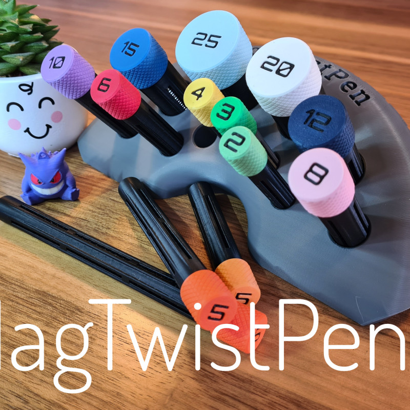 MagTwist Manyetik Kalem - 3D Baskı Mıknatıs Tutucu ve Yerleştirici