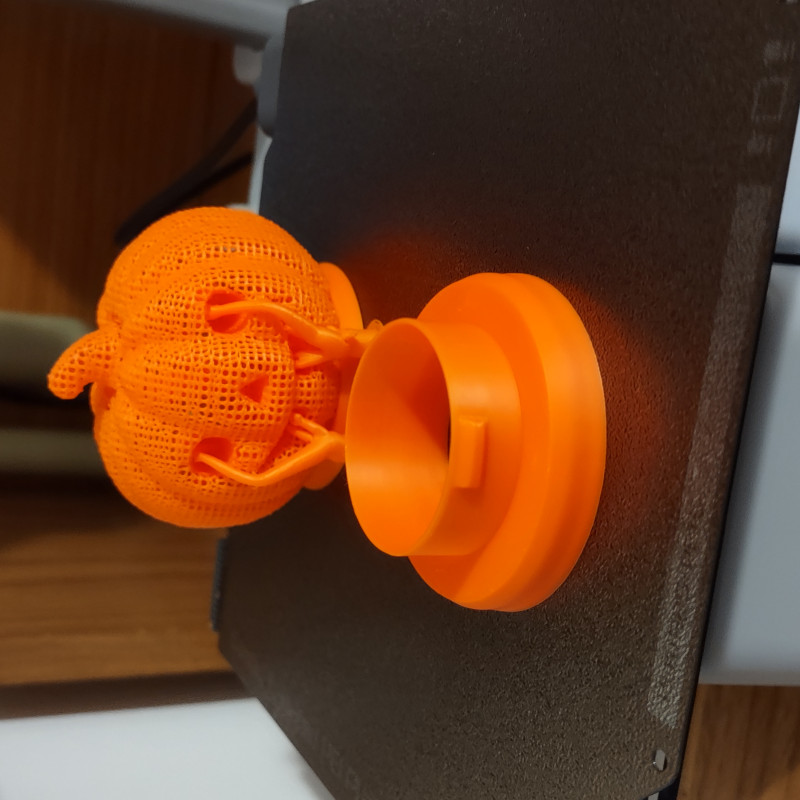 Sevimli Gülümseyen Balkabağı Fener - 3D Baskı LED Dekor