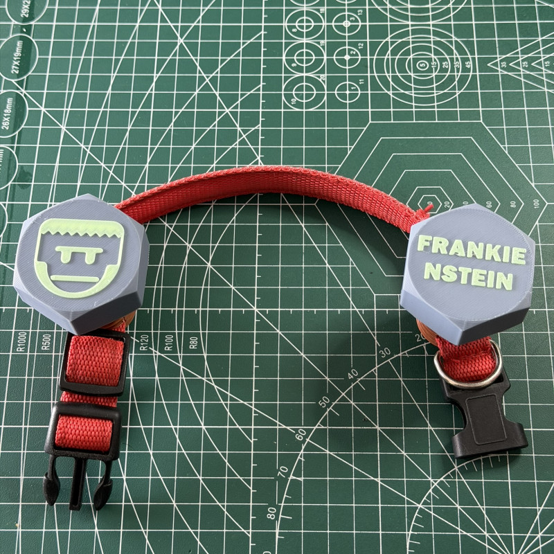 Köpek Frankenstein Kostümü Glow Işıklı Vidalar - 3D Baskı Evcil Hayvan Aksesuarı