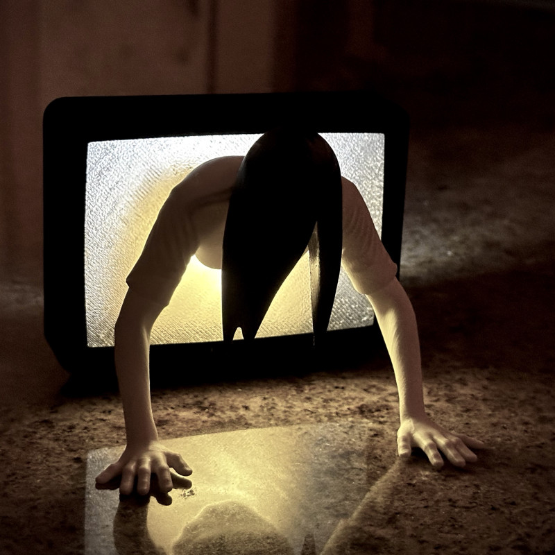 The Ring Samara TV Diorama 3D Baskı Korku Figürü