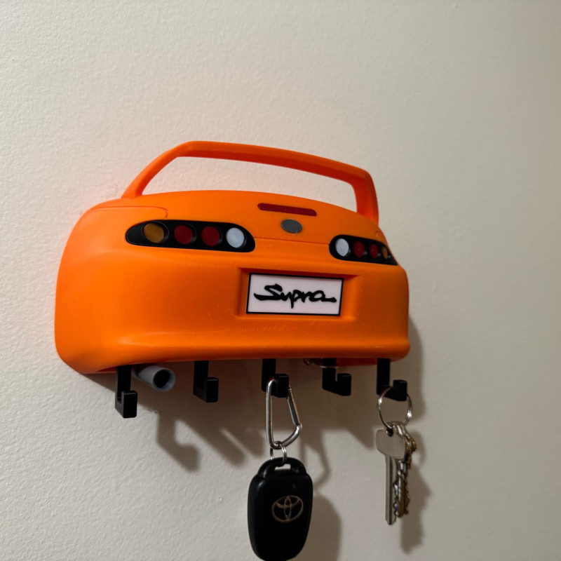 Toyota Supra MK4 Anahtarlık Duvara Monte JDM Dekor 3D Baskı
