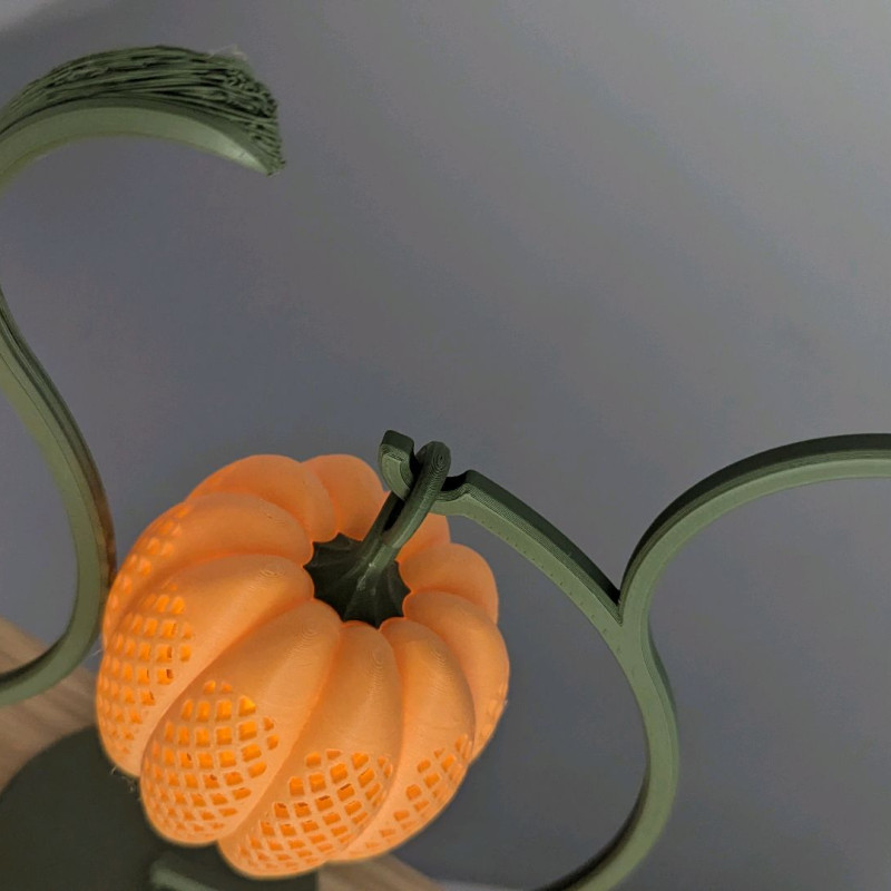 Mini Balkabağı Çay Mumlu Fener - 3D Baskı Dekorasyon