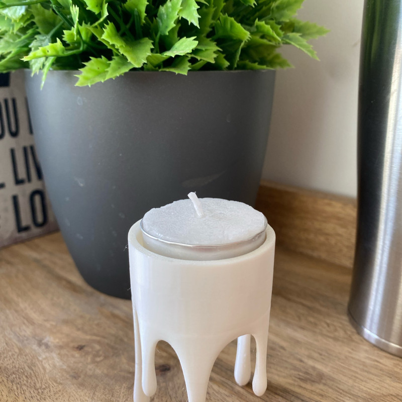 Yüzen Damlayan Mumluk - LED Tealight Dekoratif 3D Baskı