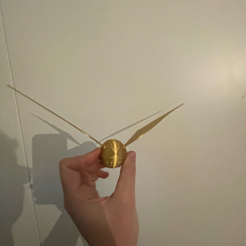Esnek Kanatlı Altın Snitch 3D Baskı Modeli - Harry Potter Aksesuar