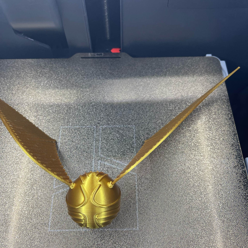 Esnek Kanatlı Altın Snitch 3D Baskı Modeli - Harry Potter Aksesuar