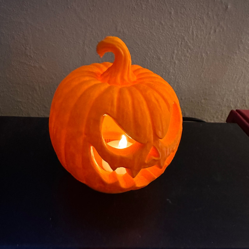 Spooky Steve Işıklı Cadılar Bayramı Balkabağı 3D Baskı Dekor