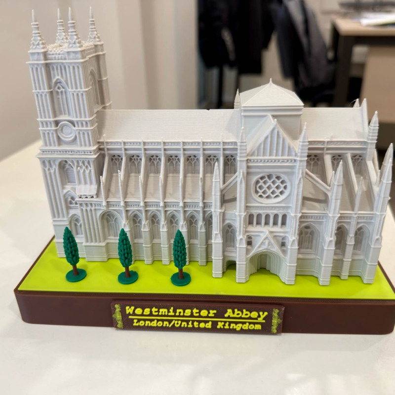 Westminster Abbey 3D Baskı Dekoratif Diorama - Ofis ve Ev Dekoru
