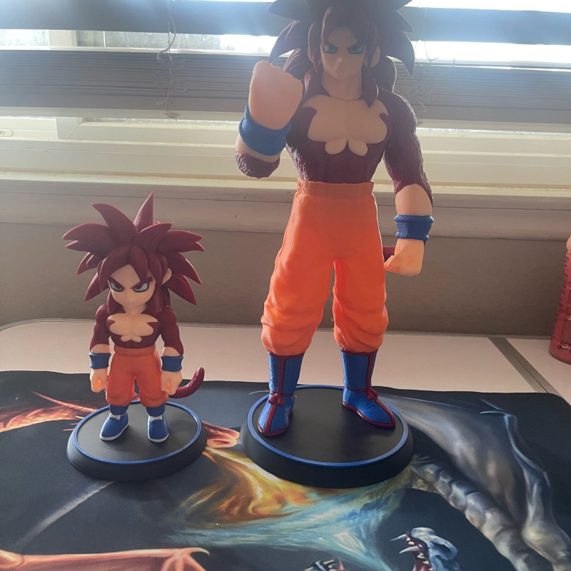 Goku SSJ4 Yetişkin 3D Baskı Dragon Ball Figürü - Koleksiyonluk