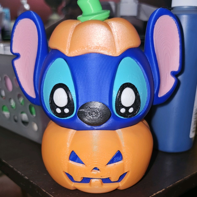 Halloween Stitch Balkabağı 3D Baskı Oyuncak - Çok Renkli