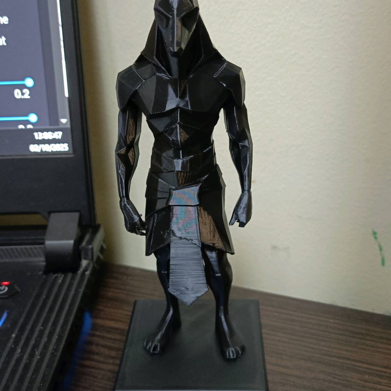 Minimalist Low Poly Anubis Heykeli - 3D Baskı Antik Mısır Dekoru