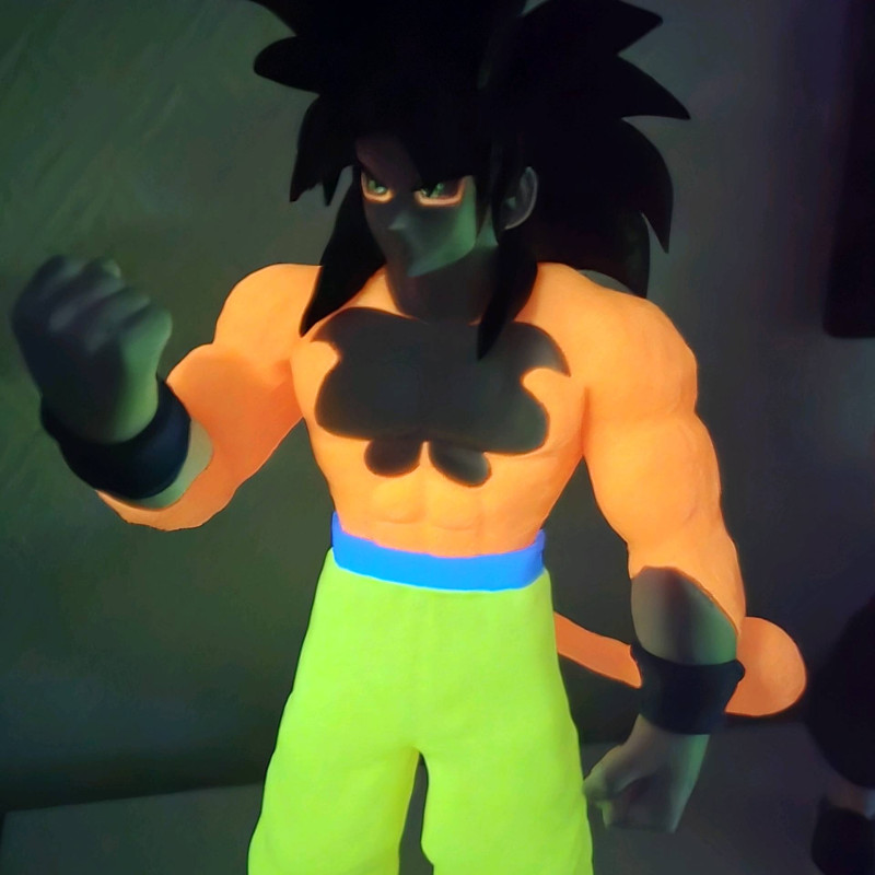 Goku SSJ4 Yetişkin 3D Baskı Dragon Ball Figürü - Koleksiyonluk