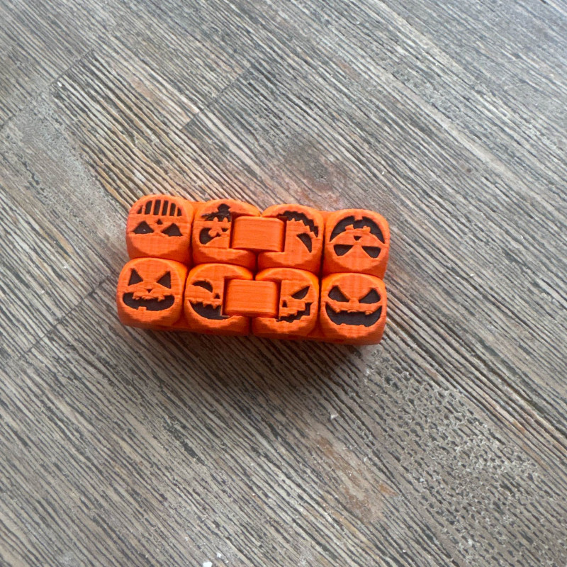 Cadılar Bayramı Jack-o-lantern Fidget Küpü - 3D Baskı Oyuncak