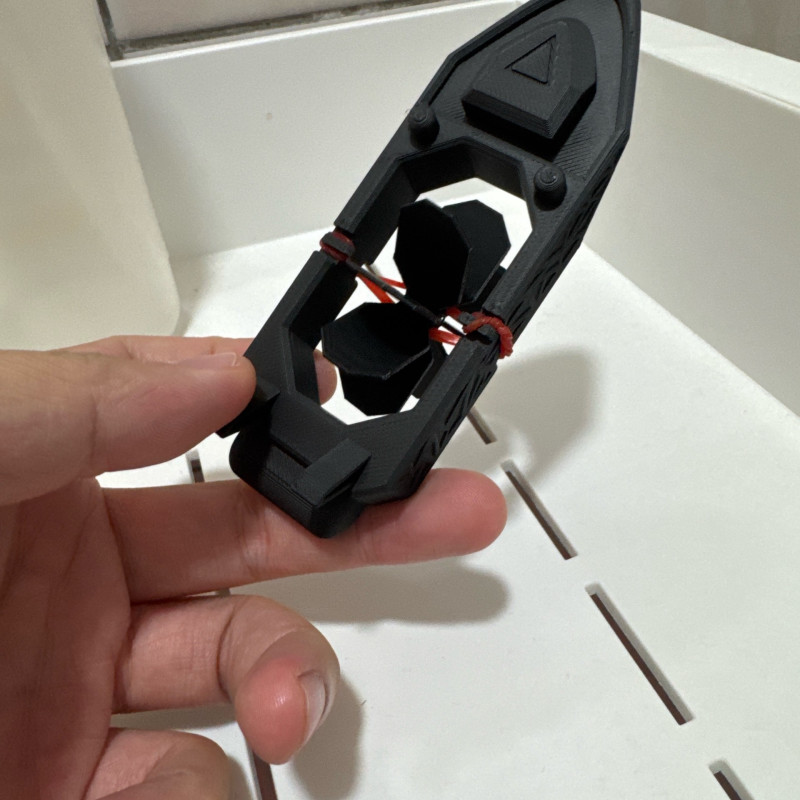 Lastik Motorlu Yarış Teknesi - 3D Baskı Eğlenceli Oyuncak