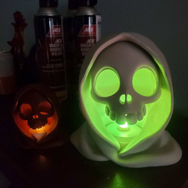 Cadılar Bayramı Hades Kafatası Feneri - 3D Baskı Dekorasyon