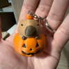 Balkabağı Kapibara Anti-Stress Anahtarlık - Halloween Dekor