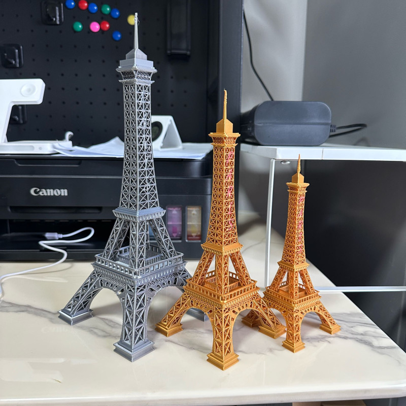 3D Baskı Eyfel Kulesi Maketi - 18cm 22cm 28cm Boyutlarında