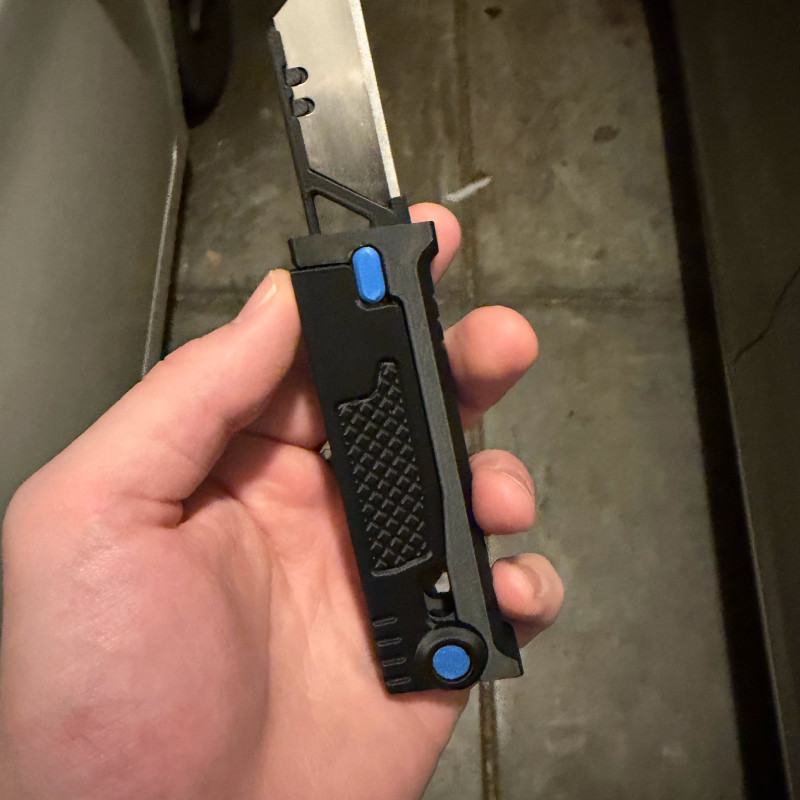 3D Baskı Tamamen Baskılı EDC Çakı - Pratik Stanley Bıçaklı 3D Baskı Tamamen Baskılı EDC Çakı - Pratik Stanley Bıçaklı