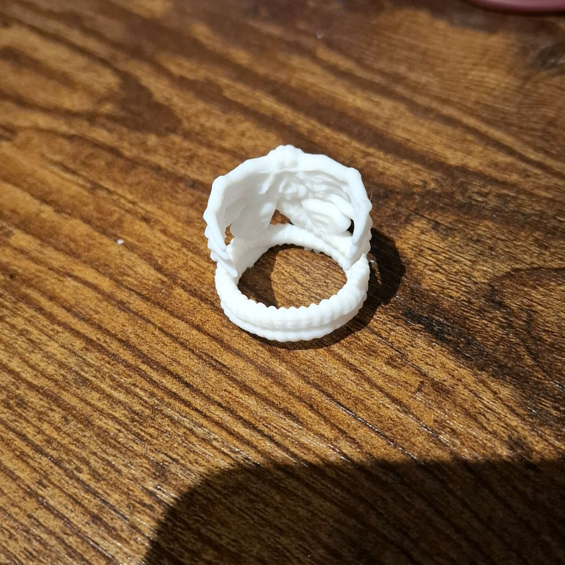 Alien Facehugger Yüzük - Bilim Kurgu Halkası 3D Baskı