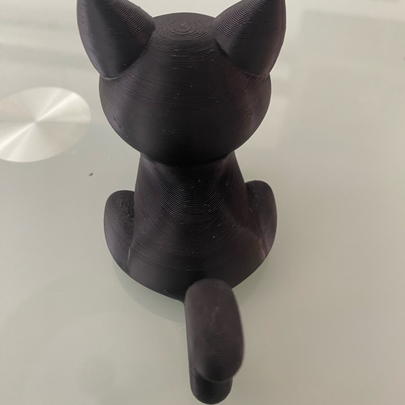 Sevimli Siyah Kedi 3D Baskı Dekor - Evcil Hayvan Aksesuarı