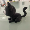 Sevimli Siyah Kedi 3D Baskı Dekor - Evcil Hayvan Aksesuarı