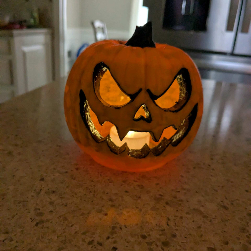 Spooky Steve Işıklı Cadılar Bayramı Balkabağı 3D Baskı Dekor