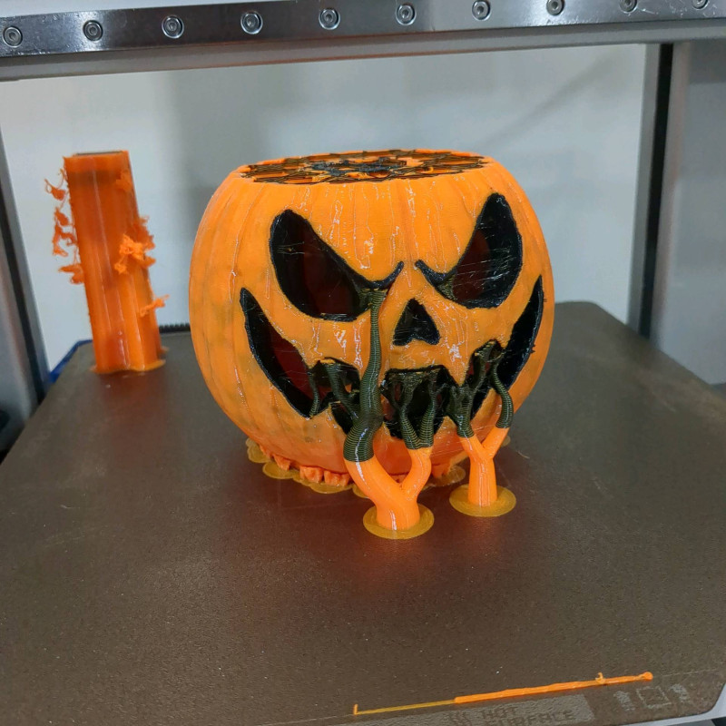 Spooky Steve Işıklı Cadılar Bayramı Balkabağı 3D Baskı Dekor