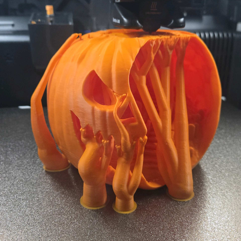 Balkabağı Mezarlık Sahnesi 3D Baskı Dekor - Cadılar Bayramı Balkabağı Mezarlık Sahnesi 3D Baskı Dekor - Cadılar Bayramı