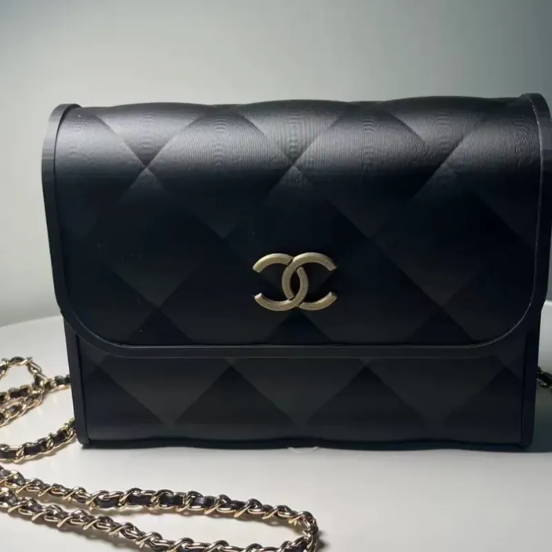 Şık Coco Chanel Logo Desenli Kağıt Mendil Kutusu Kapağı - 3D Baskılı