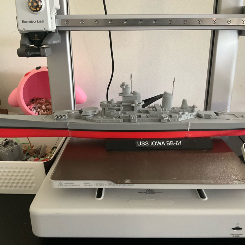 USS Iowa BB-61 1:520 Ölçekli 3D Baskı Gemi Modeli