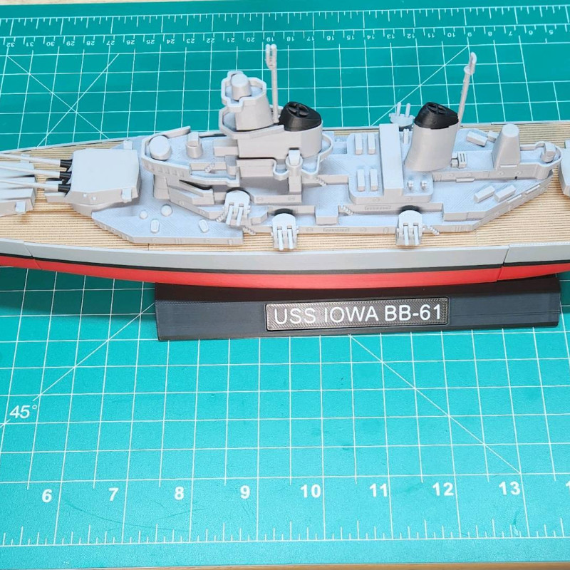 USS Iowa BB-61 1:520 Ölçekli 3D Baskı Gemi Modeli