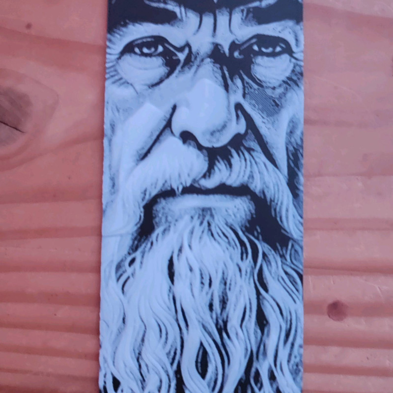 Gandalf 3D Baskılı Kitap Ayracı - İki Renkli Özel Tasarım Gandalf 3D Baskılı Kitap Ayracı - İki Renkli Özel Tasarım