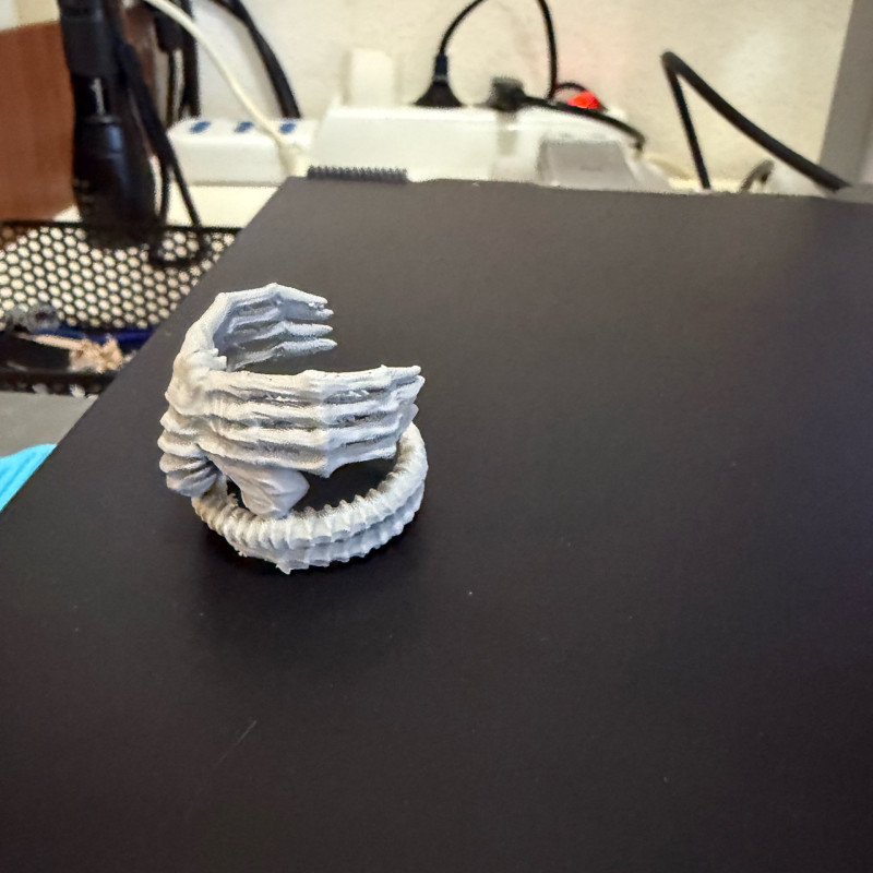 Alien Facehugger Yüzük - Bilim Kurgu Halkası 3D Baskı