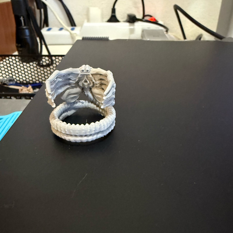 Alien Facehugger Yüzük - Bilim Kurgu Halkası 3D Baskı