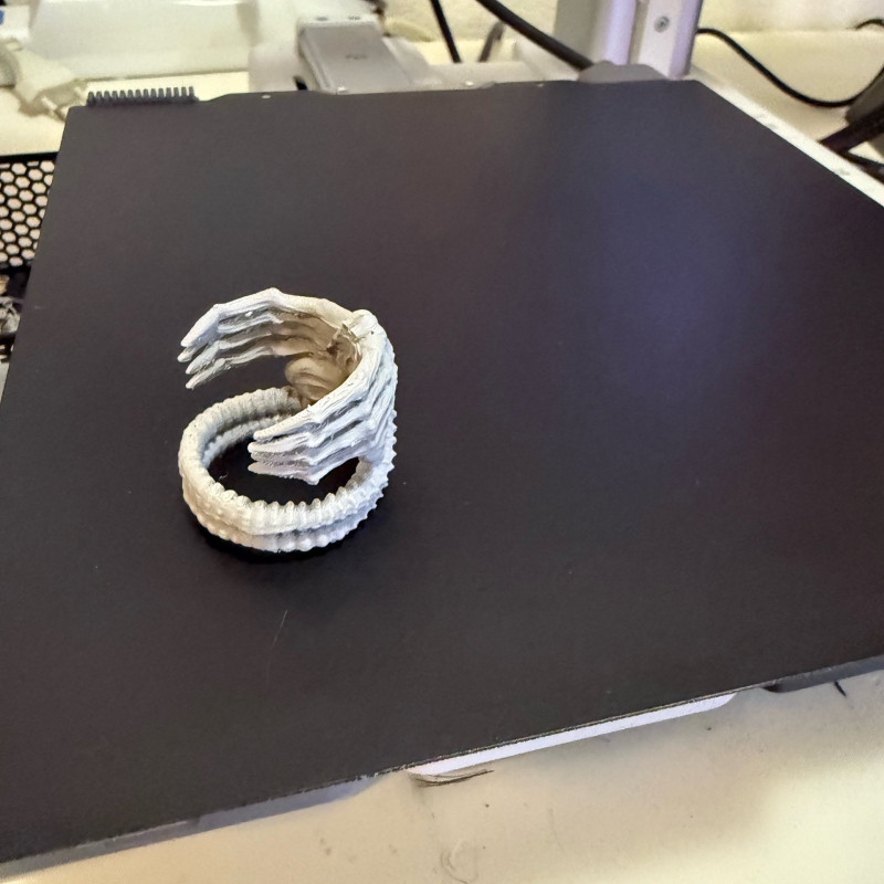 Alien Facehugger Yüzük - Bilim Kurgu Halkası 3D Baskı