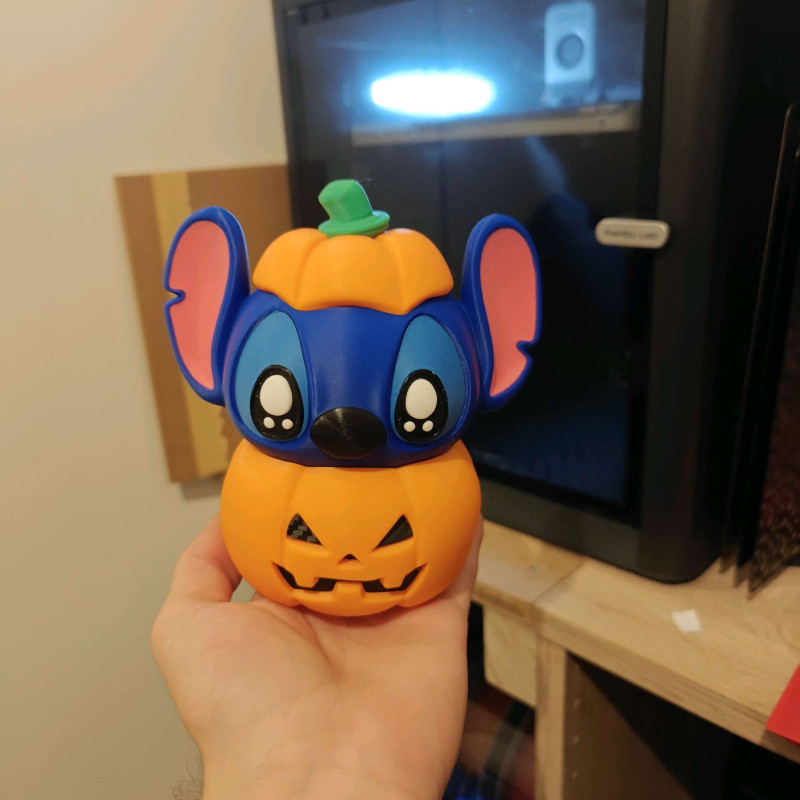 Halloween Stitch Balkabağı 3D Baskı Oyuncak - Çok Renkli