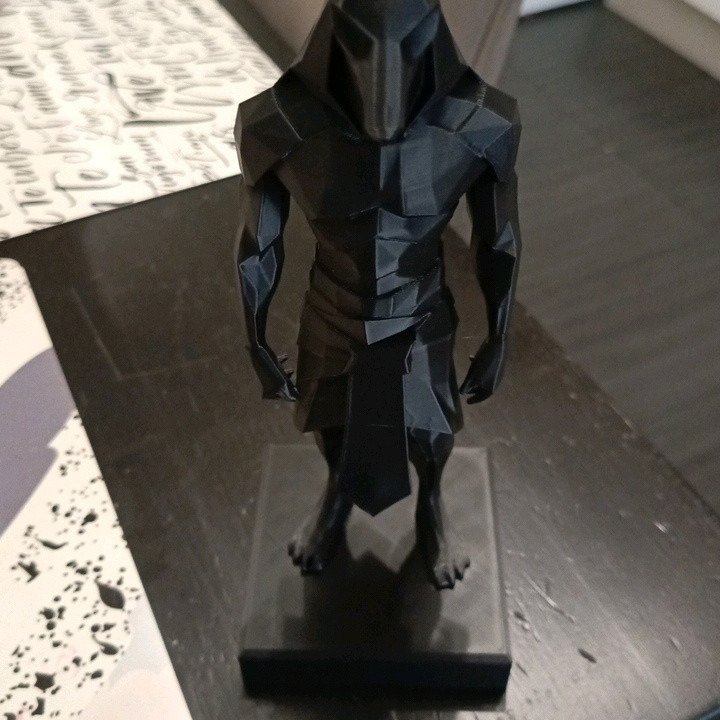 Minimalist Low Poly Anubis Heykeli - 3D Baskı Antik Mısır Dekoru