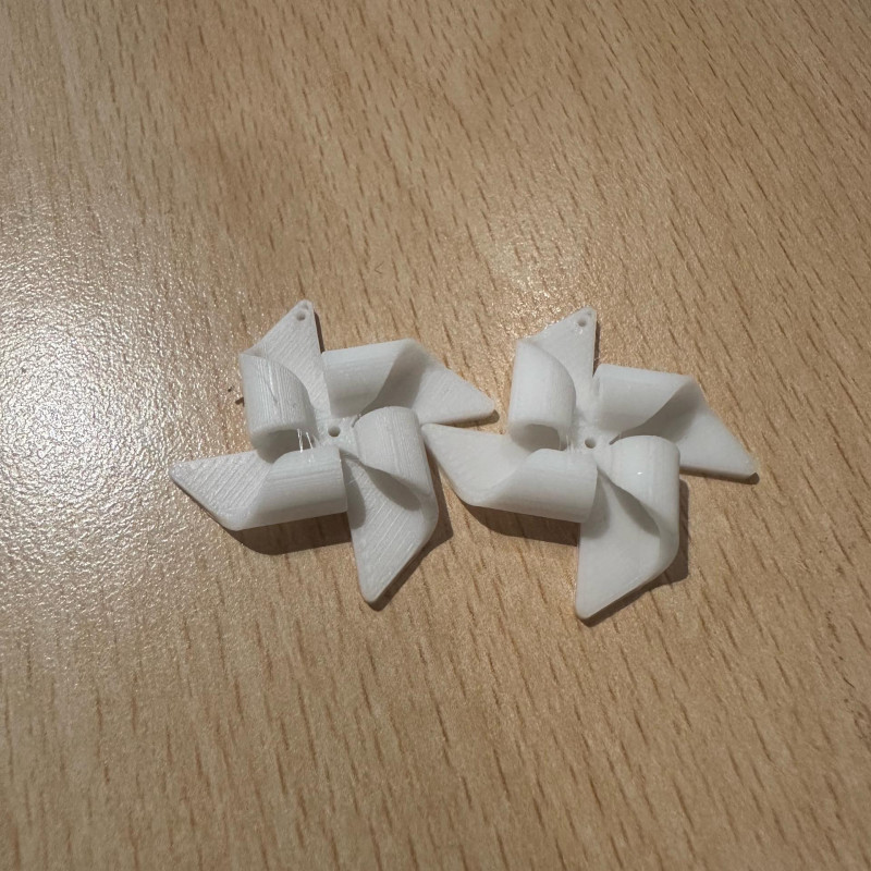 Origami Rüzgar Gülü Küpeler - 3D Baskı El Yapımı Aksesuar