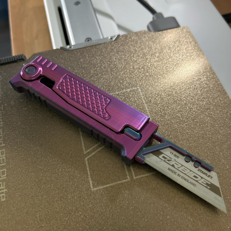 3D Baskı Tamamen Baskılı EDC Çakı - Pratik Stanley Bıçaklı 3D Baskı Tamamen Baskılı EDC Çakı - Pratik Stanley Bıçaklı