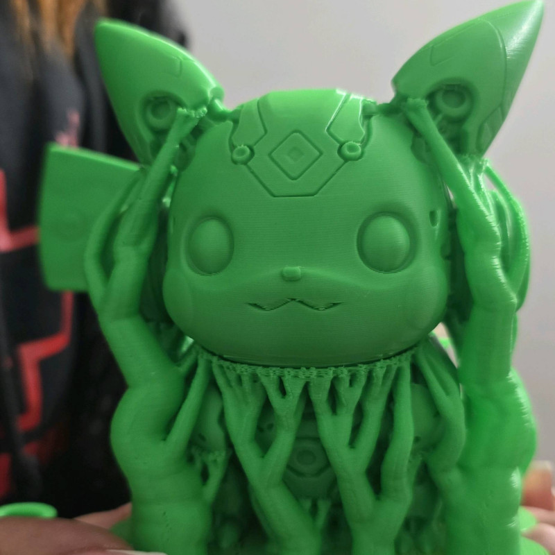 Zırhlı Pikachu 3D Baskı Heykel - Mecha Pokémon Koleksiyonu