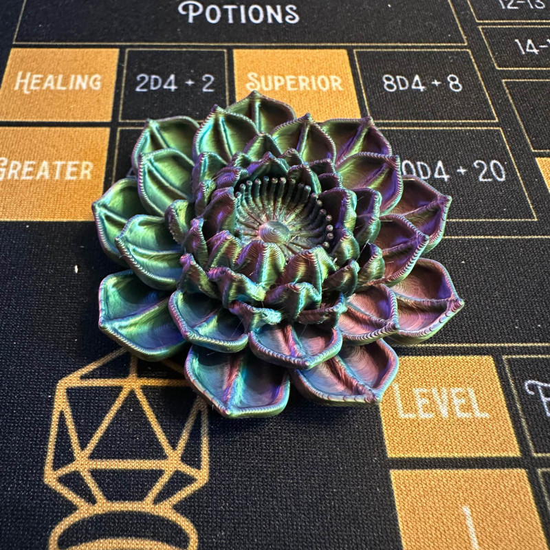 Detaylı Lotus Çiçeği 3D Baskı Dekorasyon Modeli Detaylı Lotus Çiçeği 3D Baskı Dekorasyon Modeli